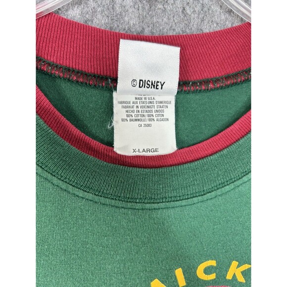 VTG The Disney Store Shirt Men’s XL Green Red Mickey Mouse Short Sleeve Double - Picture 11 of 11
